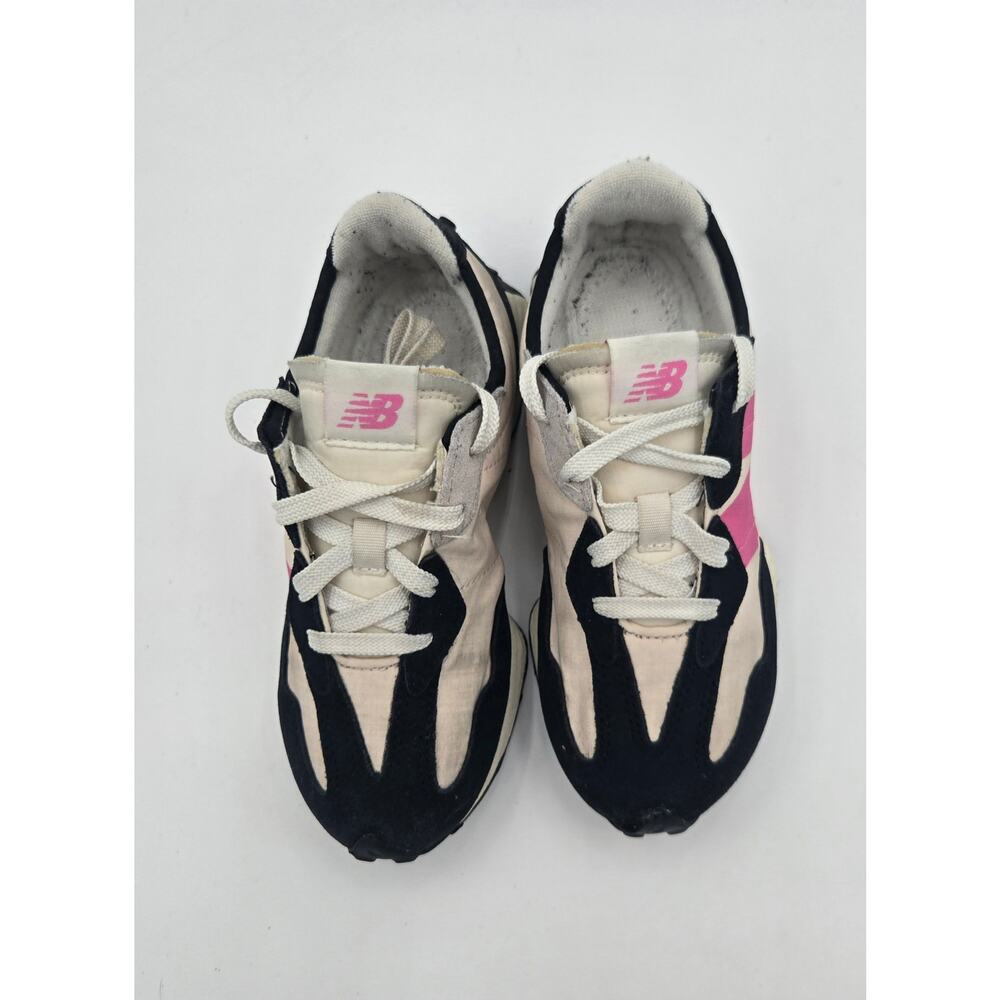 New Balance 327 Youth 2 Black Pink Sneakers Retro Running Shoes - Picture 4 of 8